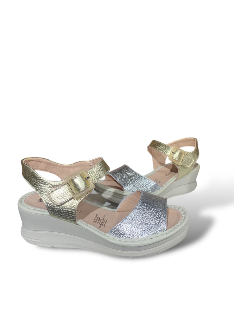 SANDALIA VERONICA PLATA CHAMP5