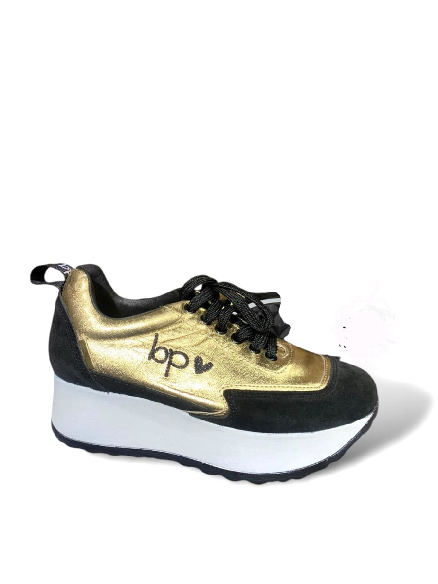 DEPORTIVO  BRUNO PAOLI SERRAJE NEGRO BLATT IVORY /DORADO7