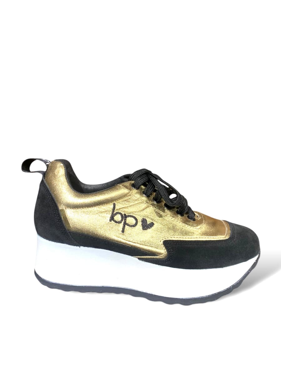 DEPORTIVO  BRUNO PAOLI SERRAJE NEGRO BLATT IVORY /DORADO5