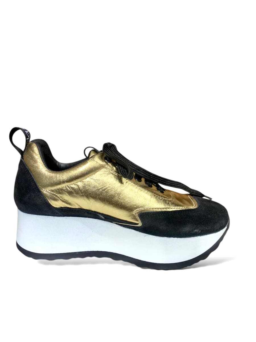 DEPORTIVO  BRUNO PAOLI SERRAJE NEGRO BLATT IVORY /DORADO8