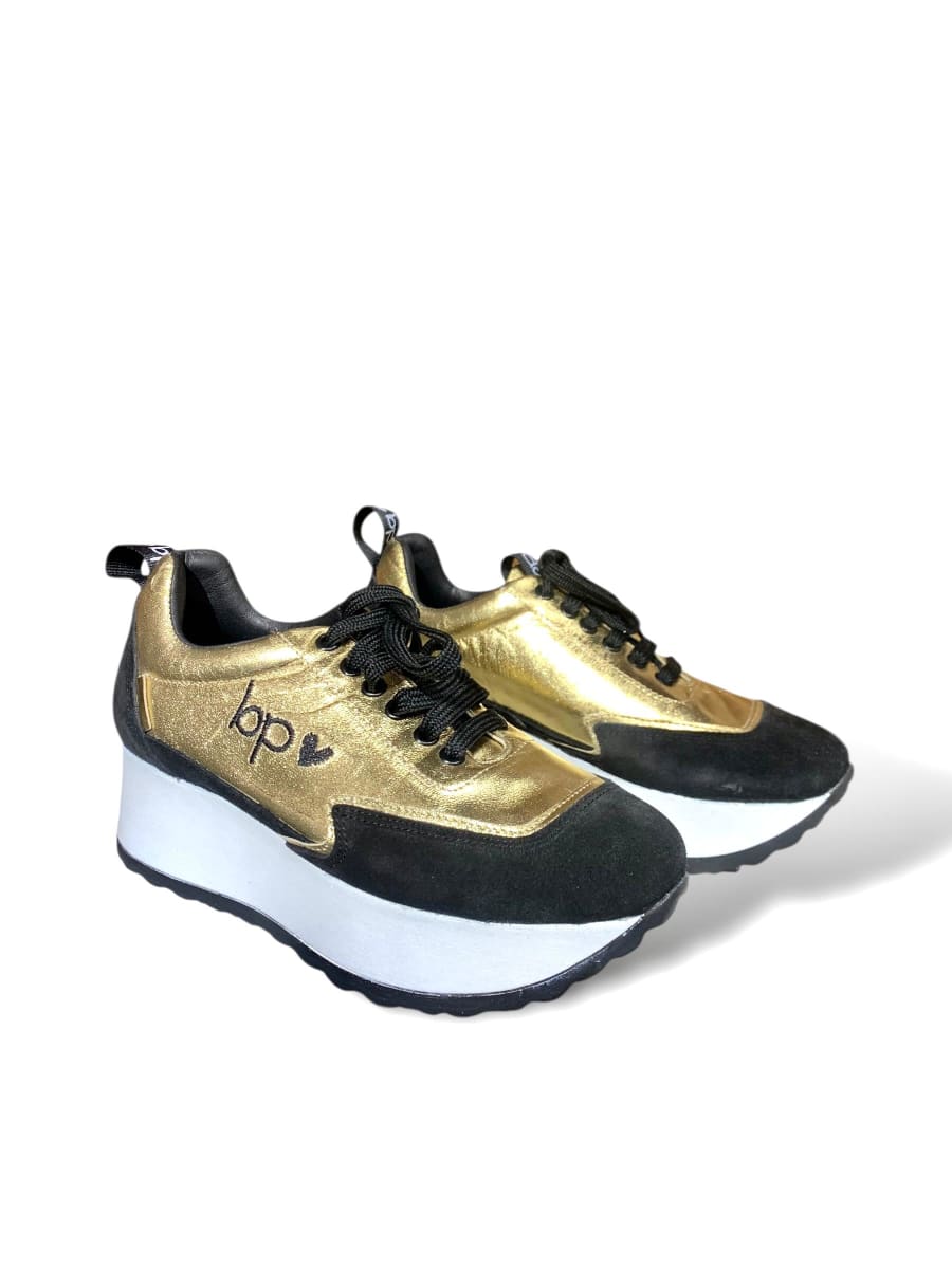 DEPORTIVO  BRUNO PAOLI SERRAJE NEGRO BLATT IVORY /DORADO3