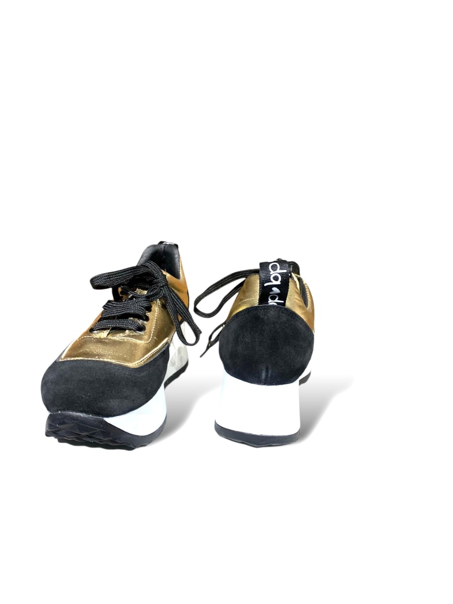 DEPORTIVO  BRUNO PAOLI SERRAJE NEGRO BLATT IVORY /DORADO4