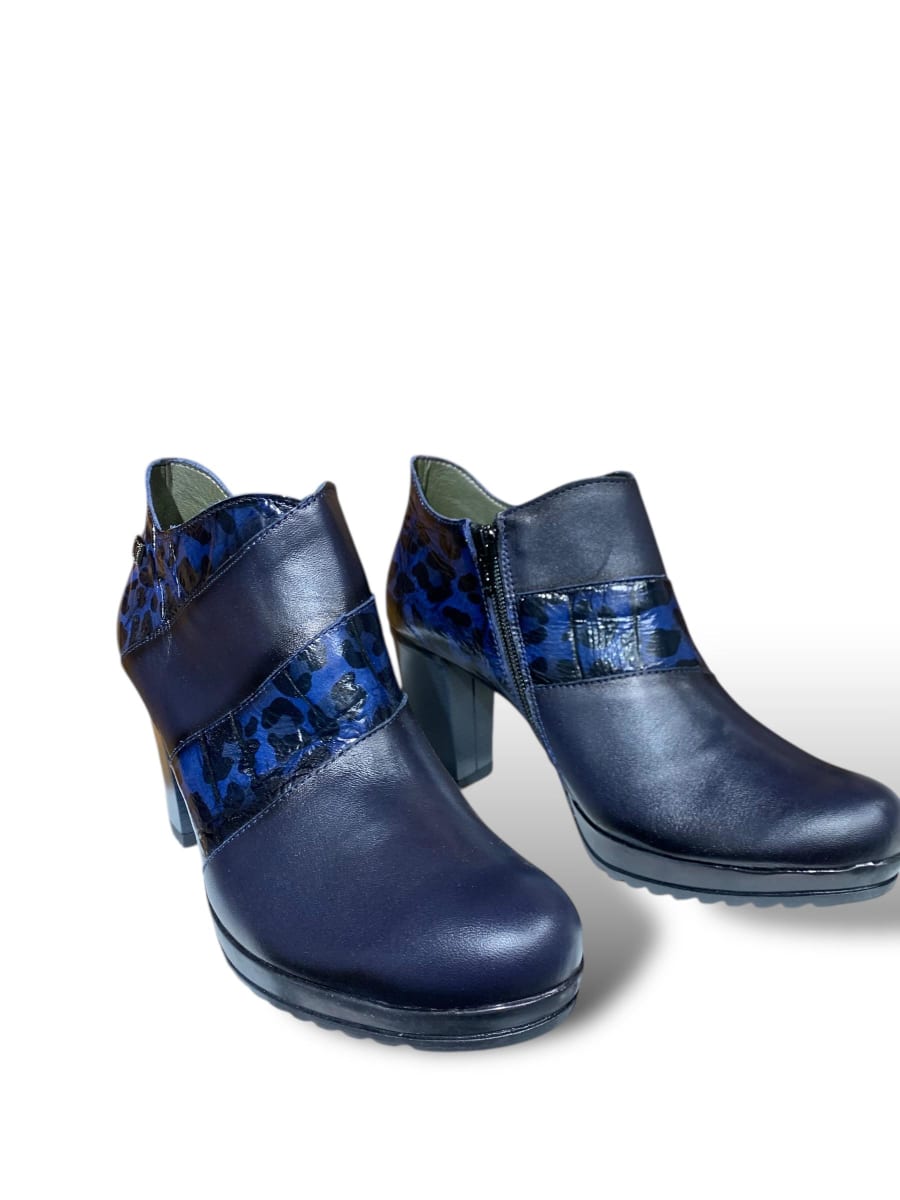 ZAPATO CLAUDIA NAVY KOPARDO NRO 395