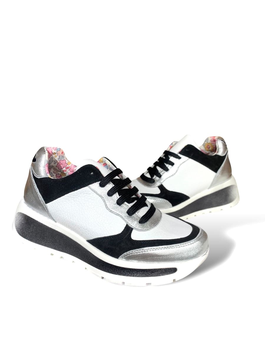 ZAPATILLA URBANA BRUNO PAOLI  PLATA BLANCO SNOCK4