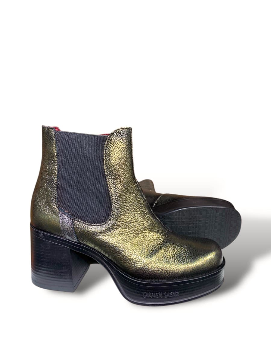 BOTIN  MALENA NRO 37  KAKI ACERO6