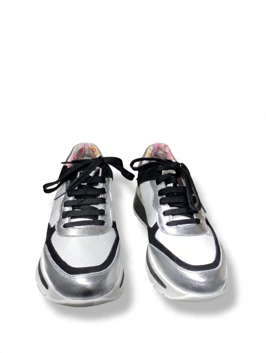 ZAPATILLA URBANA BRUNO PAOLI  PLATA BLANCO SNOCK7