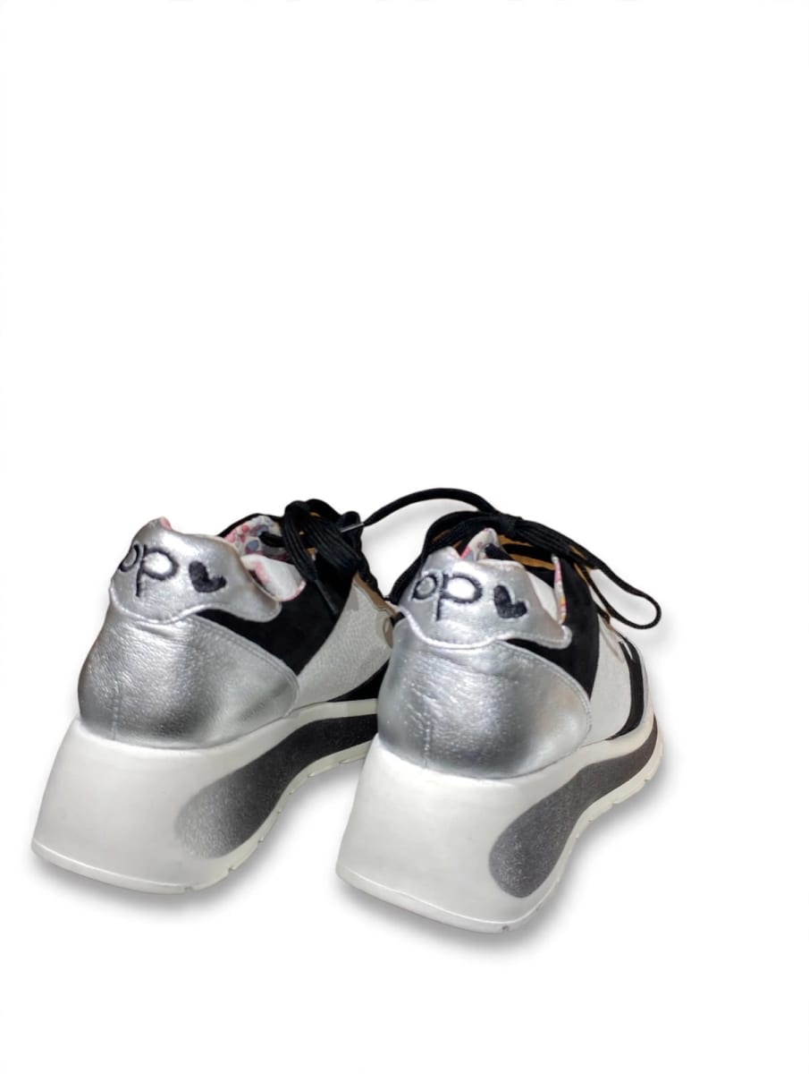 ZAPATILLA URBANA BRUNO PAOLI  PLATA BLANCO SNOCK6