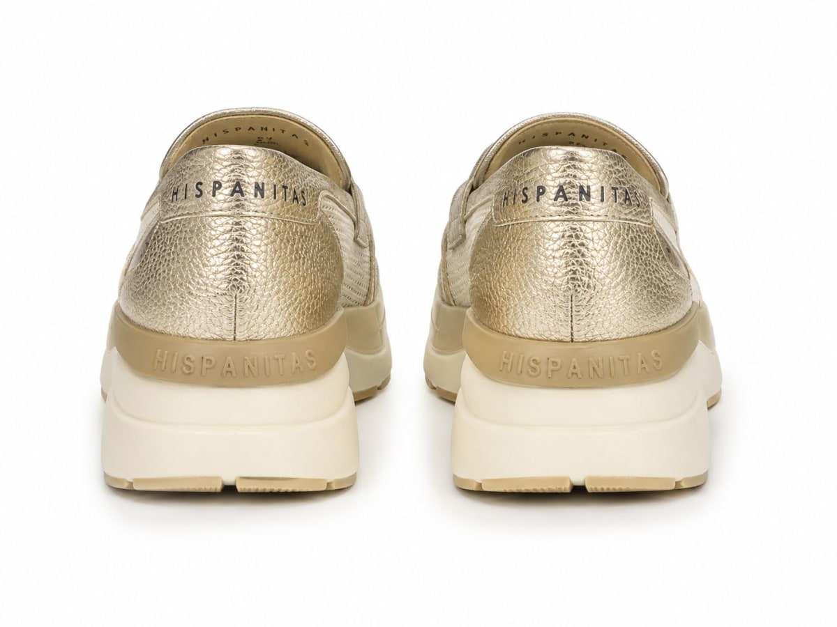 MOCASIN  HISPANITAS LOTO BLANCO DORADO2
