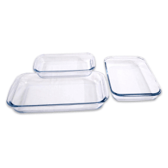 Set 3 Fuentes Vidrio Rectangular (2.9-2.2-1.6) Sevilla Doral