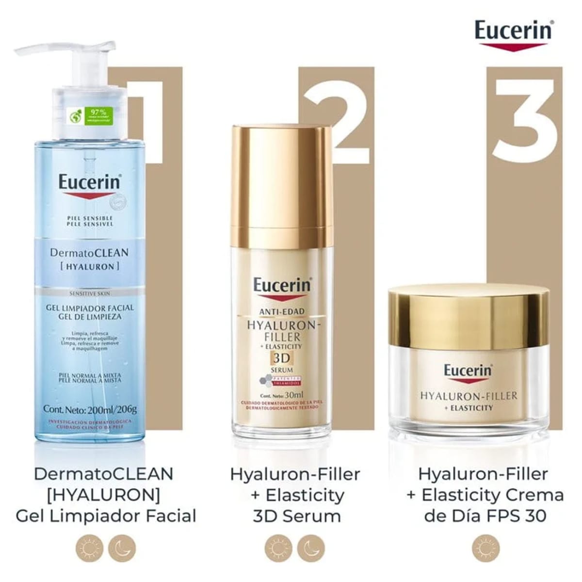 EUCERIN HYALLURON FILLER ANTI EDAD ELASTICITY DIA CREMA FPS 30 50 ML4