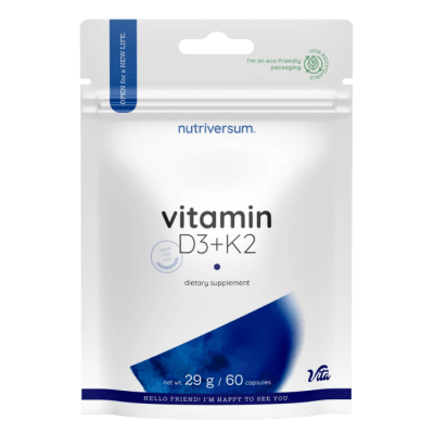 Vitamin D3+K2 - Nutriversum - 29g / 60 Cápsulas1