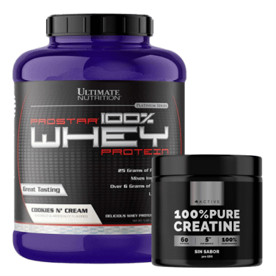 Pack Prostar 5 lb COOKIES AND CREAM + Creatina 300gr 4Active1