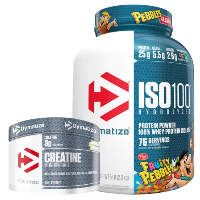 Pack Iso 100 5 Lbs Fruity Pebbles + Creatina 300 gr Dymatize Creapure1