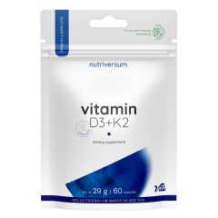 Vitamin D3+K2 - Nutriversum - 29g / 60 Cápsulas