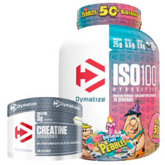 Pack Iso 100 5 Lbs Birthday Cake Pebbles + Creatina 300 gr Dymatize Creapure