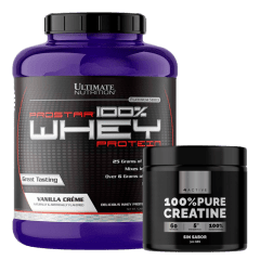 Pack Prostar 5 lb VAINILLA + Creatina 300gr 4Active