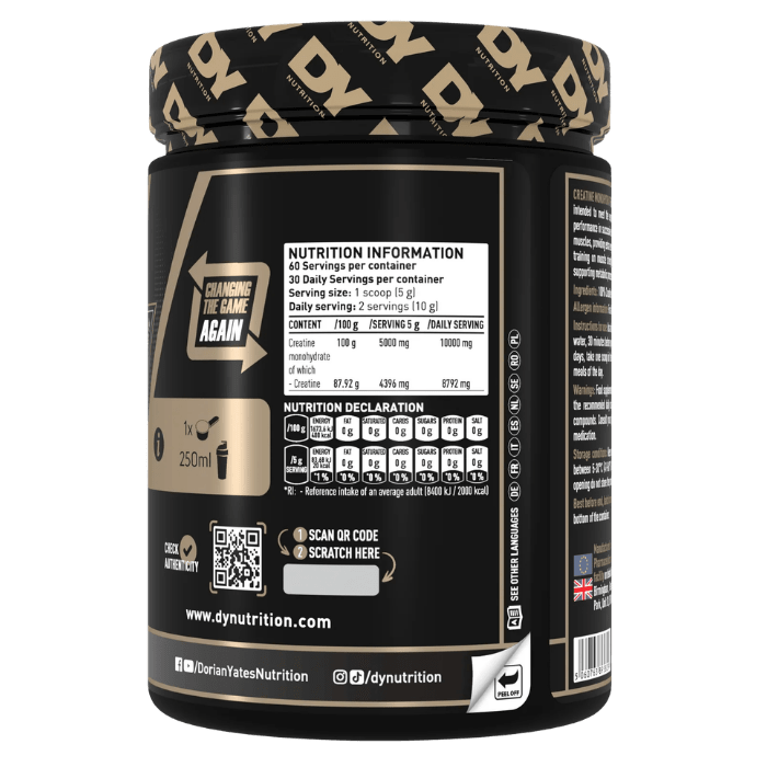 Creatine ShadoWhey Monohydrate Dorian Yates 300 Gramos4