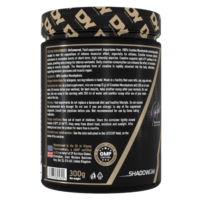 Creatine ShadoWhey Monohydrate Dorian Yates 300 Gramos5