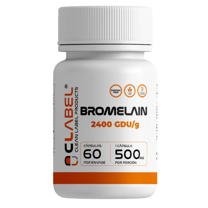 Bromelaina 2400gdu/g 60 cápsulas 0