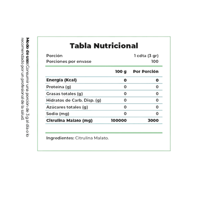 Citrulina Malato 300g 100 servicios1