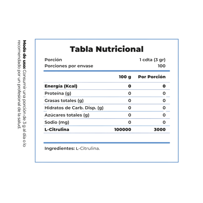 Citrulina 300g 100 servicios1