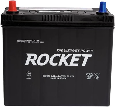 BATERIA ROCKET SMF 55B24R 45 AH 430 CCA POSITIVO IZQUIERDO TERMINAL DELGADO1