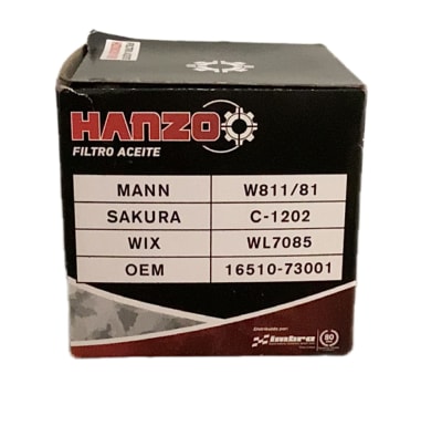 FILTRO DE ACEITE HANZO MANN W811/811