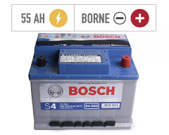 BATERIA BOSCH S4 55559 55 AH 460 CCA POSITIVO DERECHO TERMINAL ESTANDAR
