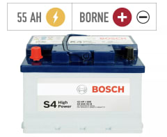 BATERIA BOSCH S4 55558 55 AH 460 CCA POSITIVO IZQUIERDO TERMINAL ESTANDAR