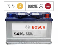 BATERIA BOSCH S4 70 AH 660 CCA POSITIVO DERECHO TERMINAL ESTANDAR