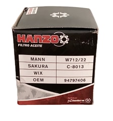 FILTRO DE ACEITE HANZO MANN W712/22 W712/75