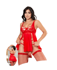 Baby Doll sexy Rojo 2