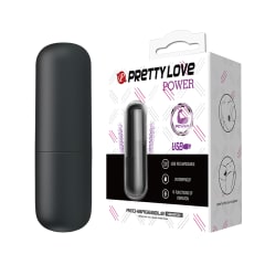 Vibrador bala Power negro - Recargable 0