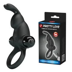 Anillo vibrador Conejo color negro 3