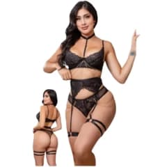 Lencería sexy July encaje negro