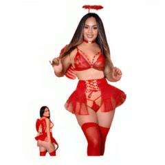 Disfraz Sexy Angelita Rojo
