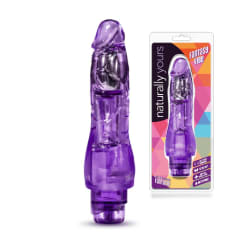 Vibrador jelly Fantasy vibe morado 18 cm 3