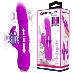 Vibrador Rabbit Retractil Dorothy morado - Recargable