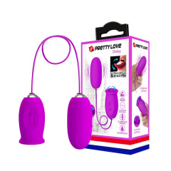 Vibrador doble Daisy morado - Recargable