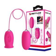 Vibrador doble Daisy rosado - Recargable 4