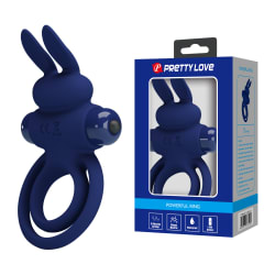 Anillo vibrador de silicona azul 3