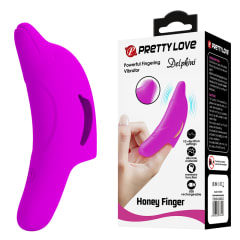 Vibrador para dedo Delphini morado - Recargable 4