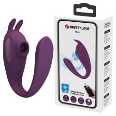Vibrador con succionador de pareja APP Shey - Recagable 4