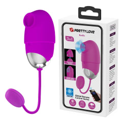 Vibrador huevo con sucionador Kaila - Recagable
