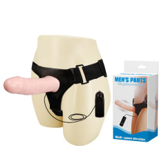 Protesis vibradora másculina con arnes ajustable 16.5 cm
