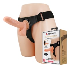 Dildo con arnes ajustable Tom 16 cm