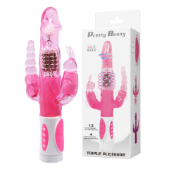 Vibrador rabbit triple estimulación Pretty Bunny