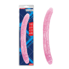 Dildo doble lésbico rosado 46 cm 4