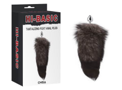 Cola de zorro anal con plug de acero 47 cm