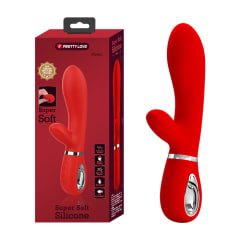 Vibrador Rabbit Thomas Rojo - Recargable 4